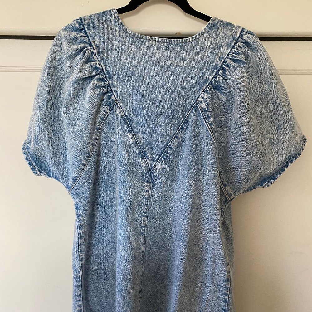 Acid Wash Denim Chuck On Topshop Dress